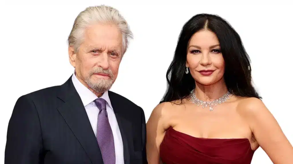 michael douglas with his wife